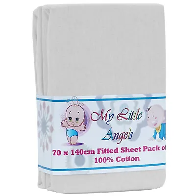 Pack Of 2 Jersey Fitted Sheet Fits Baby CribCotJunior Bed MosesNext2 Me !! • £7.99