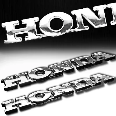 $16.99 • Buy 6  Chrome 4mm Thick 3D Emblem Decal Fairing/Fender/Tank Logo Sticker For Honda