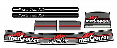 Mercruiser   Alpha One Gen Two  W/gray Rams Sticker Set • $18.95