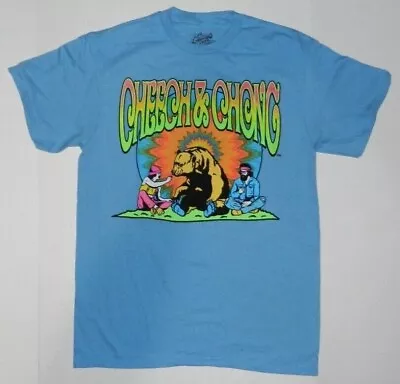 Cheech And Chong California Bear Smoking Blue T Shirt New • $17.99