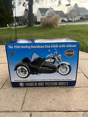 Franklin Mint 1958 Harley Davidson Duo Glide Sidecar Helmet 1:10 Precision Model • $129.99