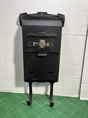 Vintage Black Steel Metal Outdoor Wall Mount Mailbox • $24.50