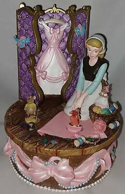 VTG Disney Cinderella Music Box Figurine  A Dream Is A Wish Your Heart Makes  • $225