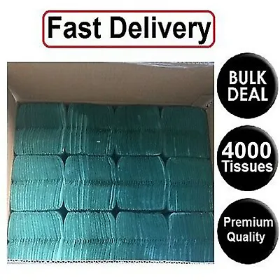 4000 Paper Hand Towels C Fold Tissues Multi Fold Premium Quality Single Ply • £25.99