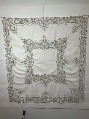 Vintage Madeira Embroidered Tablecloth  • $12