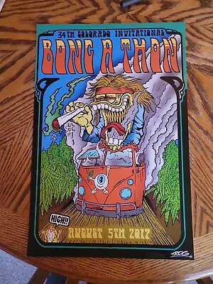 34th Colorado Invitational Bong A Thon Poster W VW Bus August 5th 2017 TROG • $99.95