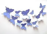 12 Pcs 3D Butterfly Wall Stickers Art Decal PVC Home Decoration Shop Wedding DIY • £2.99