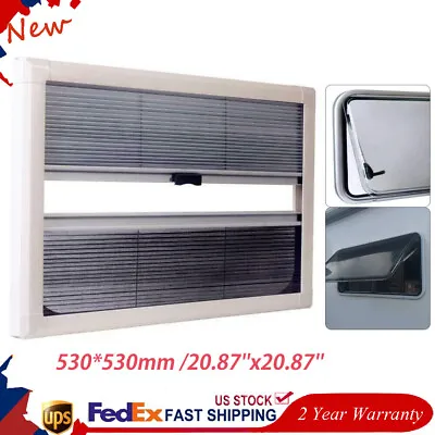Deluxe RV Camper Windows Vent RV Window Hatch With Awning Screen& Blind Caravan • $152