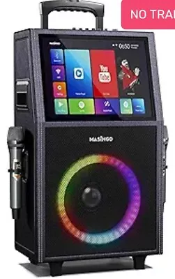 MASINGO 2022 New Professional Karaoke Machine With Lyrics Display Screen WiFi • $200