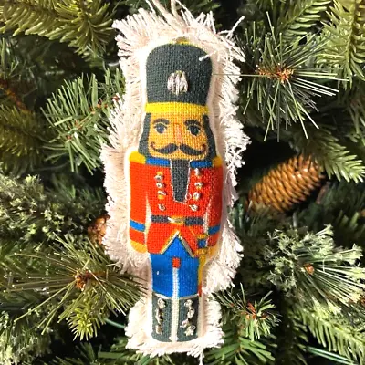 TWO'S COMPANY Silver Embroidery NUTCRACKER Soldier Christmas Ornament NWT New • $14