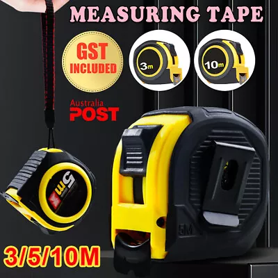 3/5/10m Measuring Tape Measure Steel Ruler Rule Lock Rubber Grip Metric And Inch • $13.20