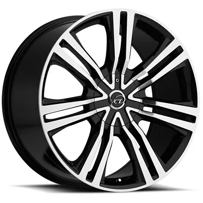 VCT V73 Gravano 20x8.5 5x112/5x115 +40mm Black/Machined Wheel Rim 20  Inch • $226.99