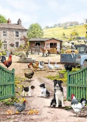 Birthday Card - Farmyard Dog Horse Chicken Farm - Country Cards NEW • £3.19