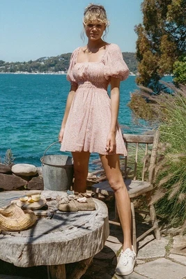 $120 • Buy SPELL Rae Mini Dress - Dusty Pink - XL - BNWT