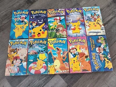 Vintage 90s Pokemon VHS Lot Of 10 TV Show Kids Anime I Choose You! Charizard VIZ • $69.99