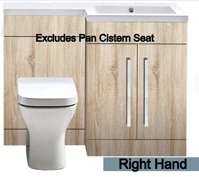 Vanity Unit Sink Basin Toilet Combined Furniture LH RH Hand 1100mm L Shape WC  • £339