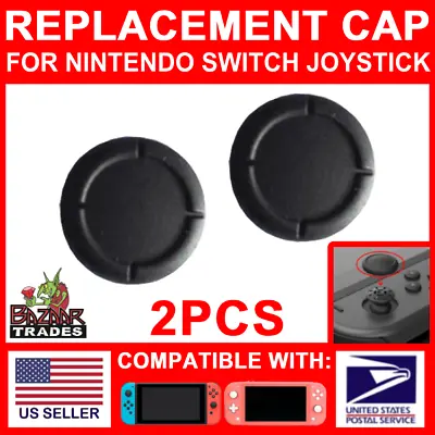 2x Joystick Cap For Nintendo Switch/Lite/OLED Black Silicone Joy Con Replacement • $2.49