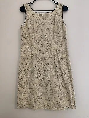 Amanda Smith Tan Woman Sleeveless Floral Size 8 Cocktail Dress • $10