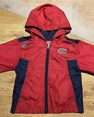 Montreal Canadiens Nhl Hockey Kids Youth Children Boys Red Windbreaker Jacket 2t • $21.69