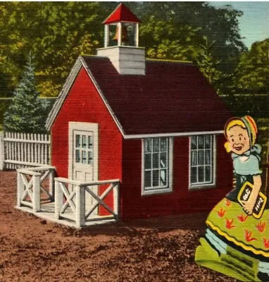 $4.50 • Buy 1940s Detroit, MI Belle Isle Childrens Zoo Mary  Little Lamb Fairy Tale Postcard