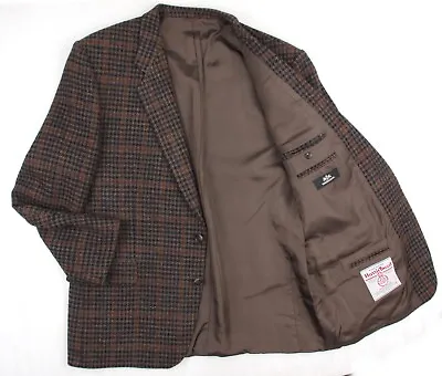 HARRIS TWEED WALBUSCH Multicoloured Check Tweed Sport Coat Blazer Jacket 44 '' • £78.45