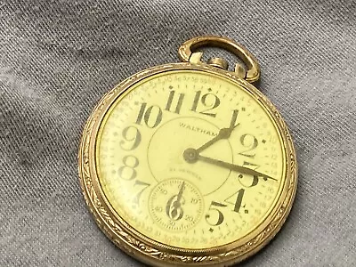 Pocket Watch WALTHAM C 1937 21 Jewels USA 16s Grade 1621  RR Style Montgomery • $10.50