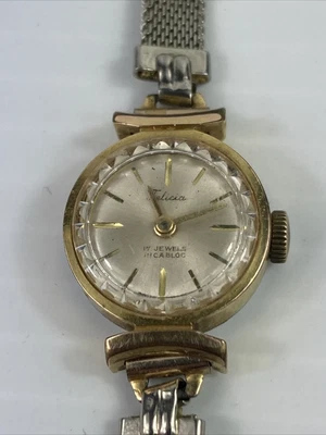 $25 • Buy Nice Vintage Felicia Watch - Swiss 17 Jewels Incabloc Working Plaque G .20