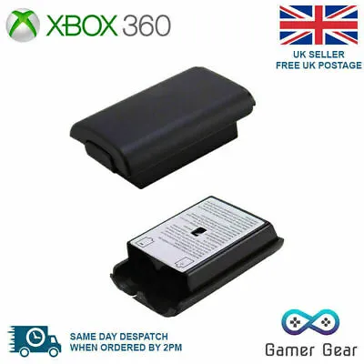 Xbox 360 Controller Battery Cover Case Shell Pack - Black • £2.75