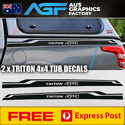 TUB STRIPES For 2015-2019 Mitsubishi Triton MQ Rear Quarter Decals Stickers • $69