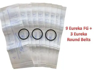 9 Eureka Sanitaire F&G Upright Vacuum Bags Koblenz + 3 Belts (9pk) • $13.42