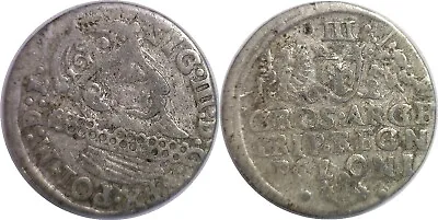 1624 Poland Sigismund III Vasa 1587-1632 Silver 3 Groschen (Trojak) KM# 31 • $34