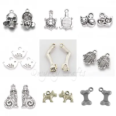 £2.25 • Buy Tibetan Silver Charms Pendants Jewellery Card Making Crafts Antique Colour LOT 5