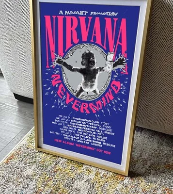 $11.99 • Buy Nirvana Poster Concert Nevermind Tour Vintage Poster