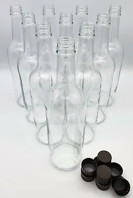 £4.95 • Buy Glass Bottles 500ml And Screw Cap Drinks Bottles Cordial Home Brew 6-108 Pack
