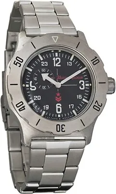 Vostok Komandirskie K-35  350504  Russian Military Watch Automatic Black Dial • $124.90