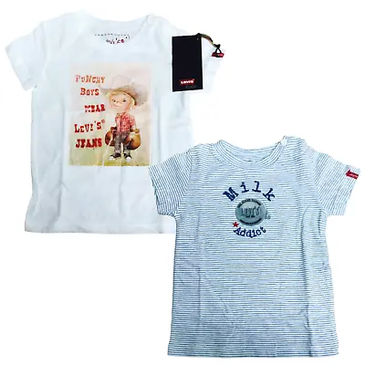 Levi's X2 Pack Baby Boys Toddler Long Sleeve T-Shirt Top Age 6 12 18 24 Months • £19.99