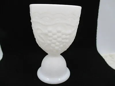Vintage Imperial Glass White Milk Glass Egg Cup - Hanging Grape Pattern • $14.99