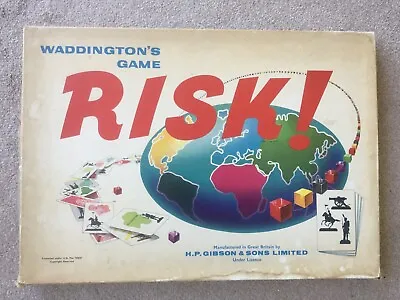 Risk Board Game By H P Gibson / Waddingtons Vintage Edition • £15