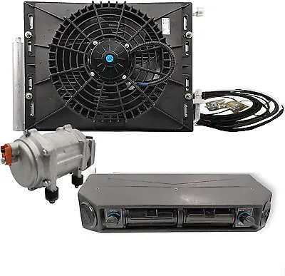 A/C KIT Universal Underdash Air Conditioning 12V & Electric Harness Compressor • $799.99