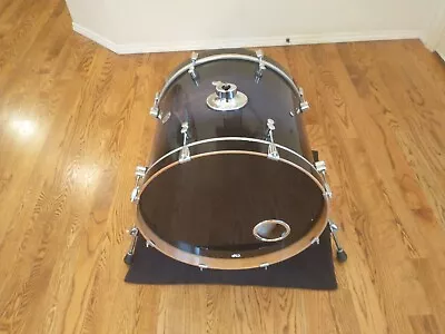 DW Pacific Concept Maple 22 Round X 18 Bass Drum Lacquer Finish Pro Heads ! • $225