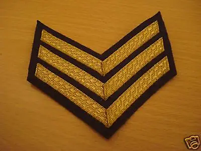 Sergeant Chevron 3 Bar Badge No 5 Mess Dress RAF Blue Royal Air Force • £7.50