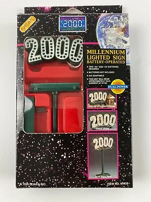 Lemax Christmas Village Accessories Millennium 2000 Celebration Lighted Sign • $7.59