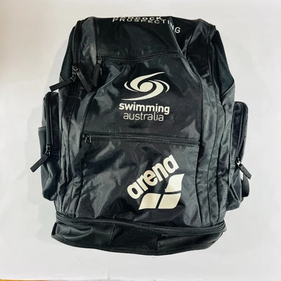 $59.99 • Buy Swimming Australia Arena Black Team Issued Travel Large Backpack Bag
