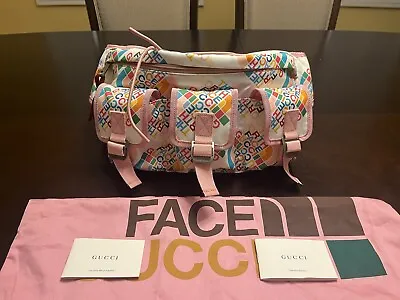 New Gucci X North Face Pink Ivory Logo Fanny Pack Belt Bag Large • $1399.88