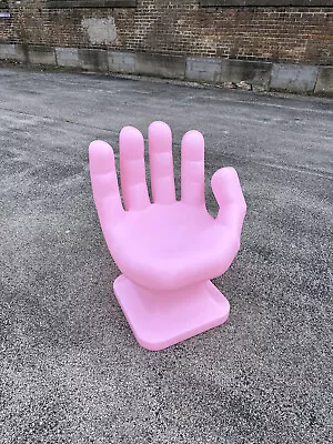 Cotton Candy Pink Right HAND SHAPED CHAIR 32  Tall Adult 70s Retro ICarly NEW • $199