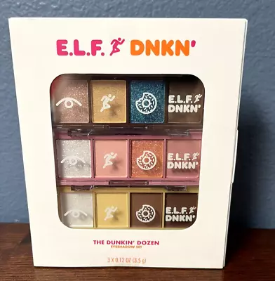 E.L.F. ELF X DNKN The Dunkin Dozen Eyeshadow Set Palette LIMITED EDITION Sealed • $24.99