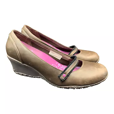 Merrell Petunia Espresso Casual Slip On Wedge Heel Vibram Sole Shoes Women US 11 • $24.99