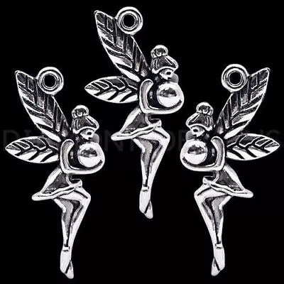 20 Pcs - Tibetan Silver 23mm Fairy Angel Charms Guardian Pendants Jewellery I12 • £12.79