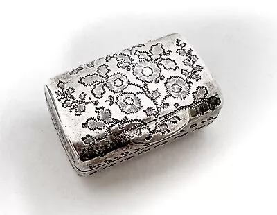 Georgian Era Sterling Silver Vinaigrette Box Thomas Edwards London 1824 • $255.50