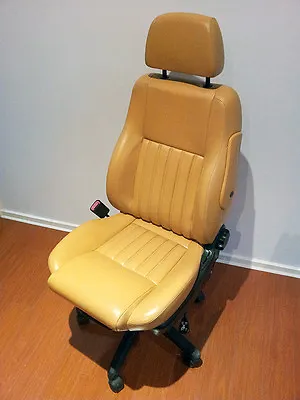$365 • Buy Alfa Romeo Seat Office Chair Leather Height & Tilt Adjustable Genuine 156 TAN